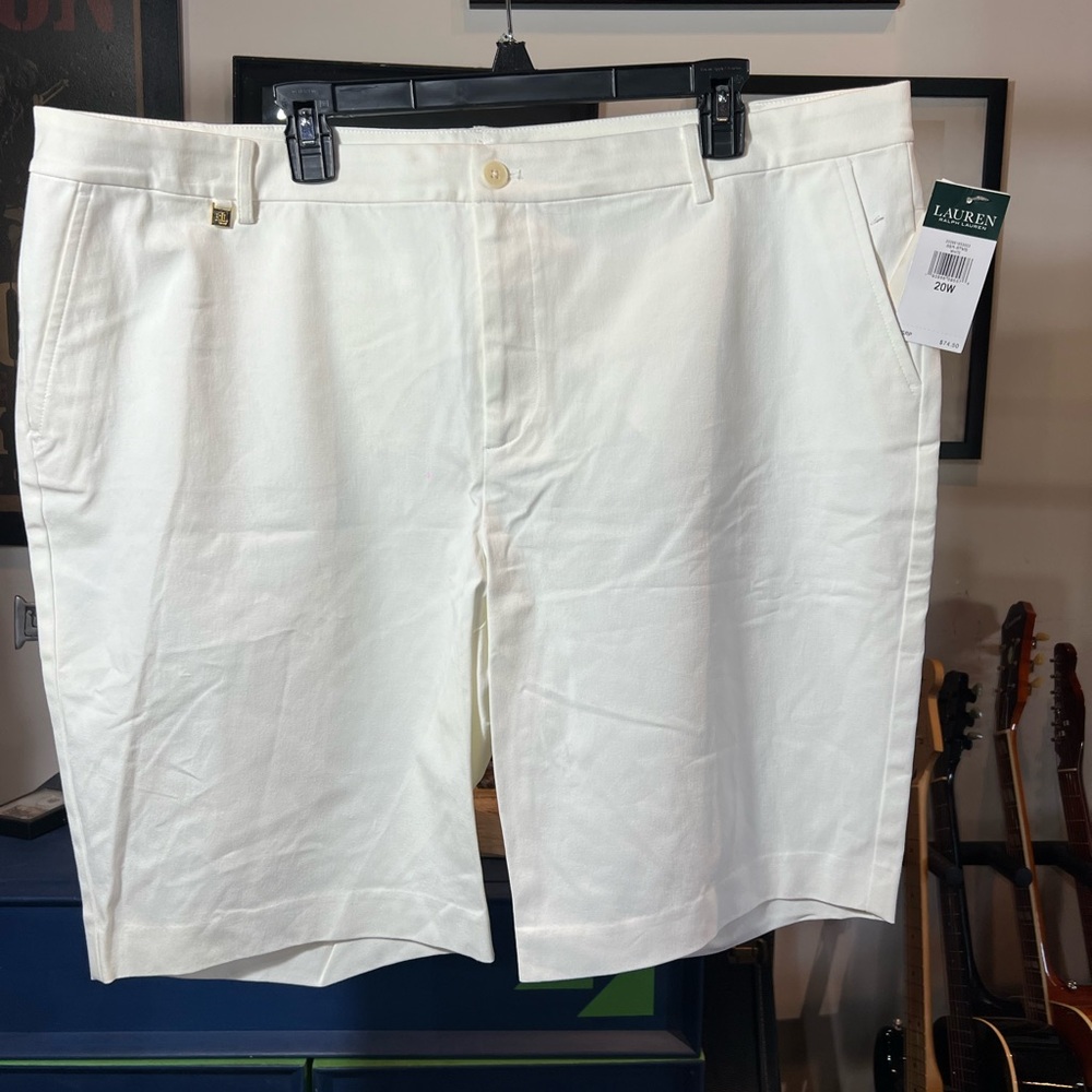 NWT Ralph Lauren White Shorts, Plus Size 20W
